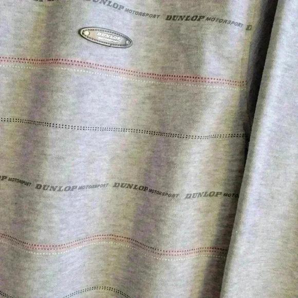 DUNLOP MOTORSPORT Men's Sweatshirt Size Medium Gray Soft Long Sleeve Crewneck - Picture 4 of 14